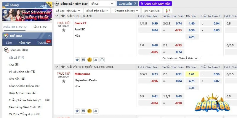 Chiến lược phân tích và tận dụng tỷ lệ kèo Bong88 hiệu quả